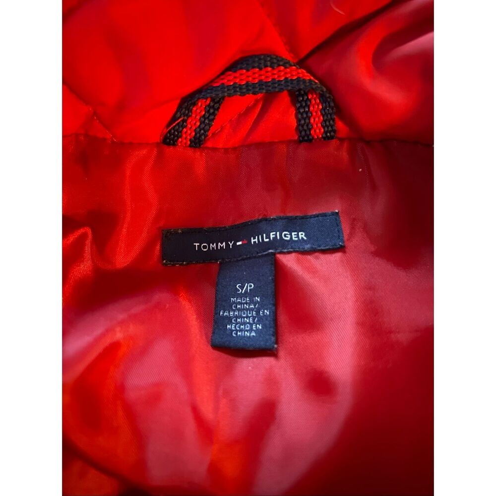 Tommy Hilfiger | Red Quilted Full Zip Collared Jacket Size Small - Picture 3 of 4